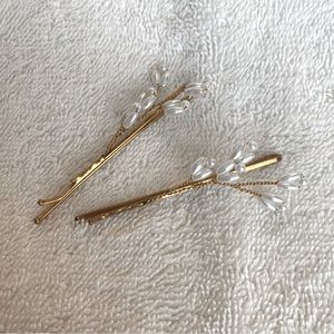 Pearl and Gold Hair pins